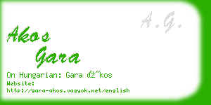 akos gara business card